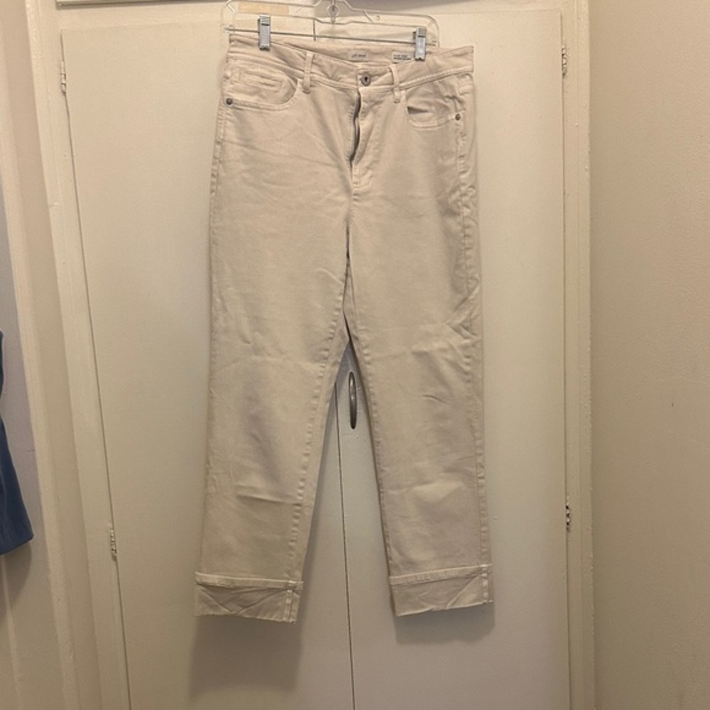 J. Jill High-Rise Cream Denim Jeans